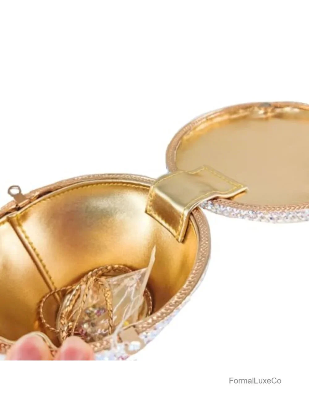 Cocktail Glasses Shape Crystal Clutch Bag Evening Handbag Bridal Rhinestone